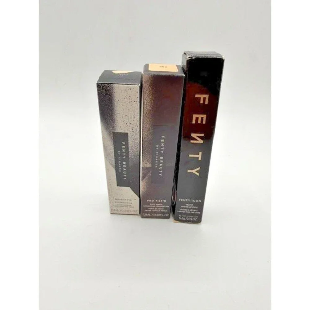 Fenty Beauty Makeup Lot Pro Filt’r Foundation Bright Fix Fenty Icon Lipstick NEW